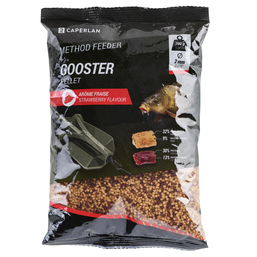 ПЕЛЕТИ ЗА РИБОЛОВ С МЕТОД ФИДЕР GOOSTER PELLET METHOD FEEDER 700 Г, ЯГОДА