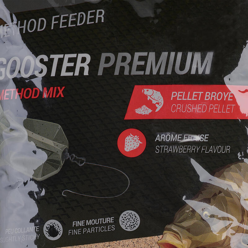 Grundfutter Gooster Premium Method Mix Erdbeere 1 kg 