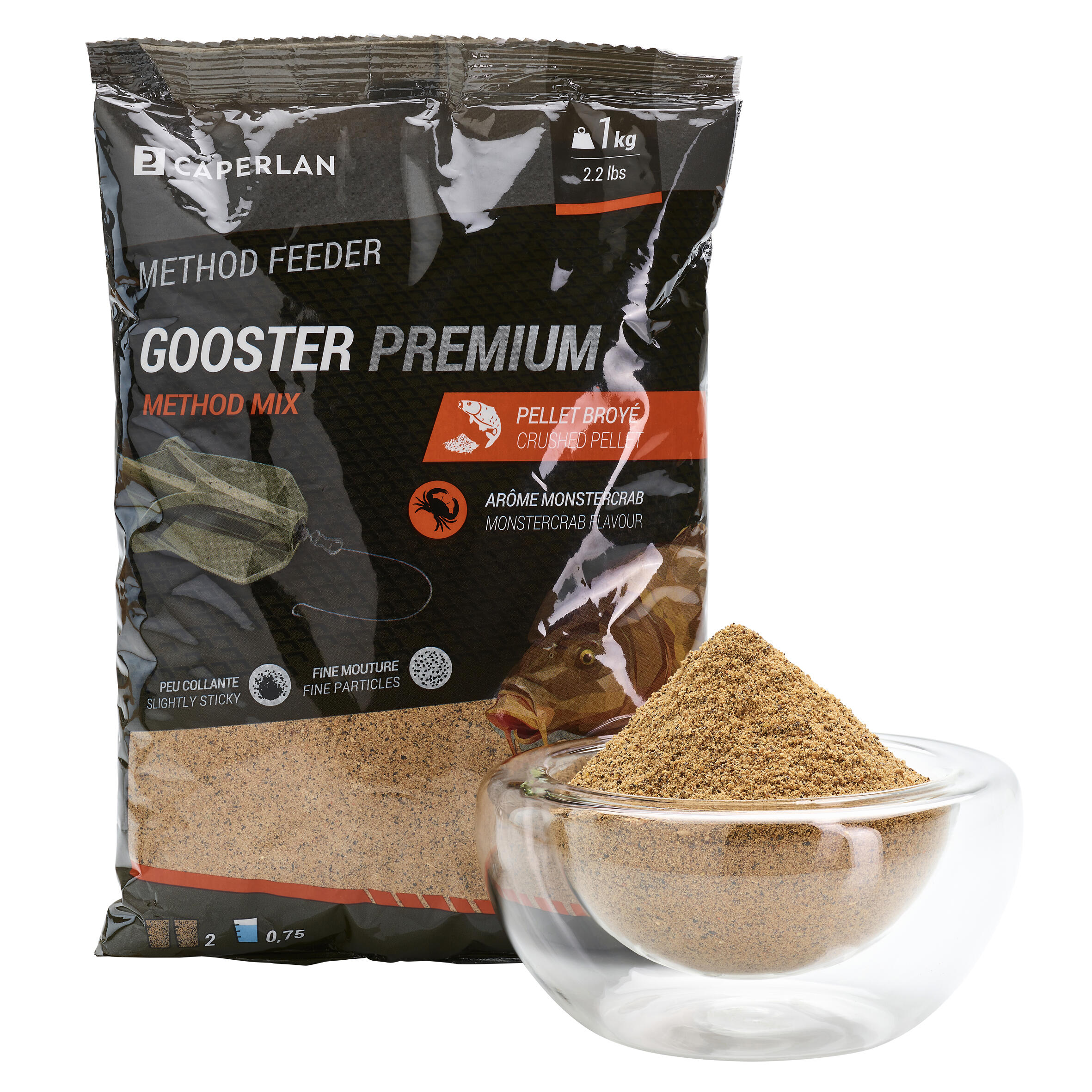 Nadă Gooster Premium Method Mix Monstercrab 1 kg aditivi