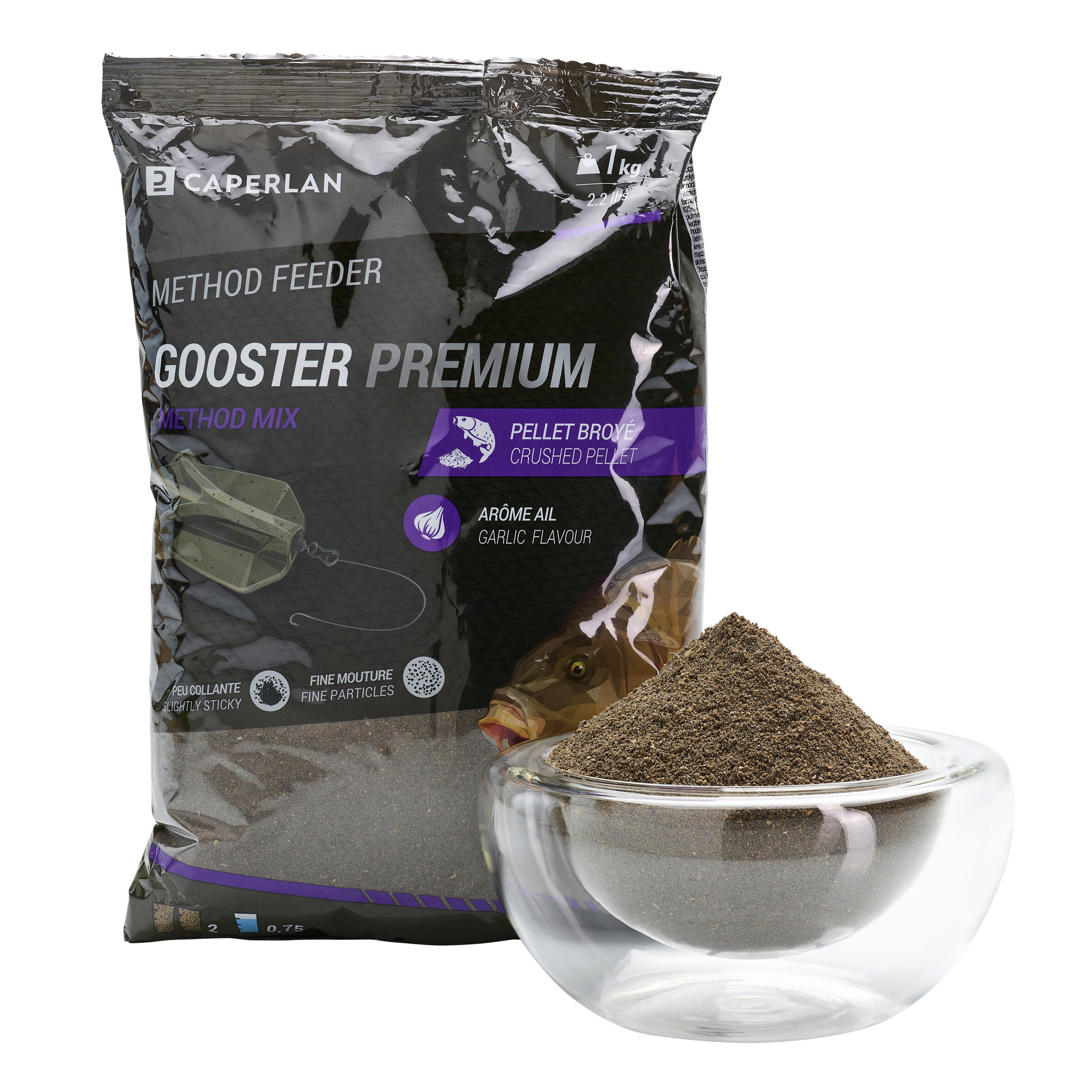 Nadă Gooster Premium Method Mix Usturoi 1 kg aditivi