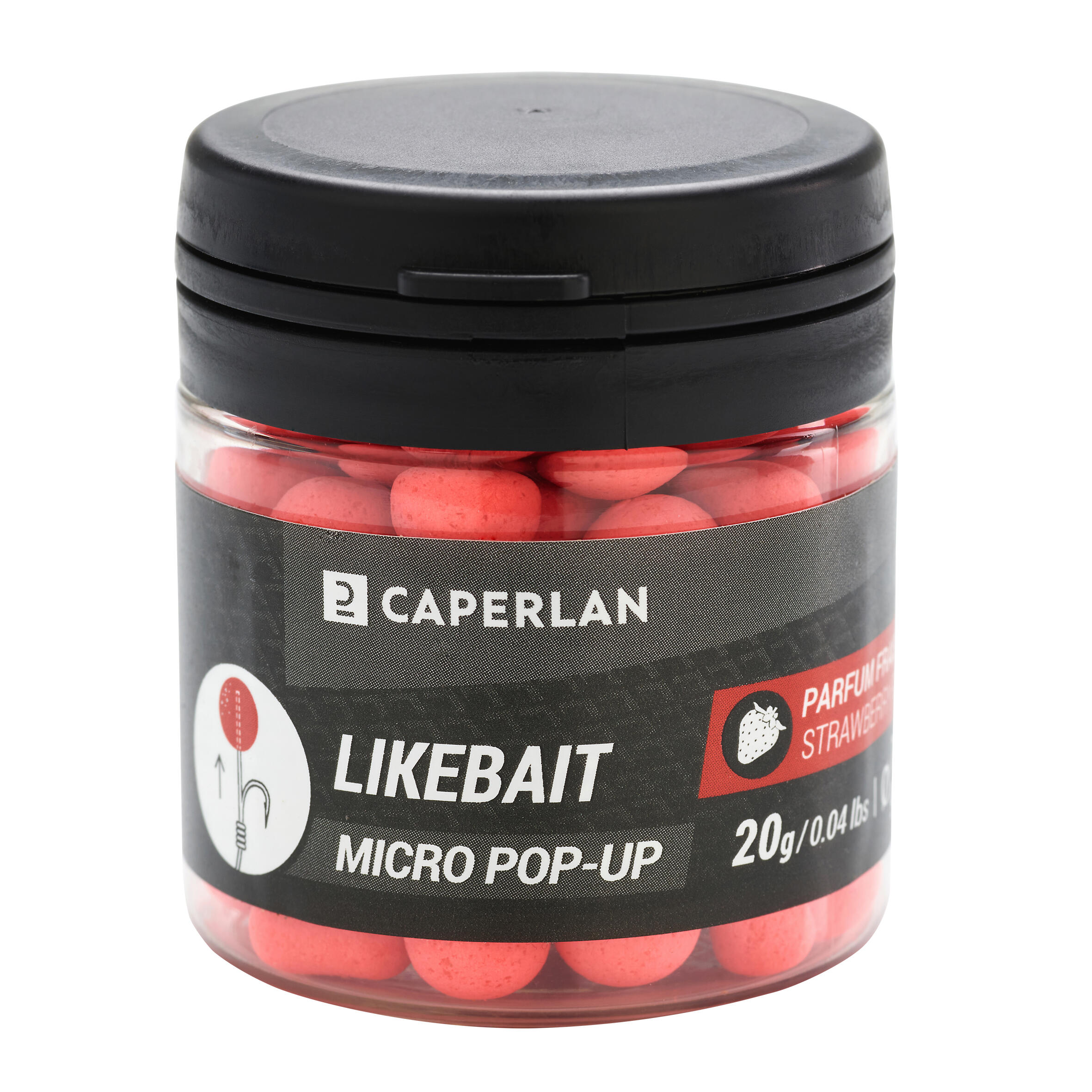 Micro boilie pop ups Likebait strawberry 20g 3/5