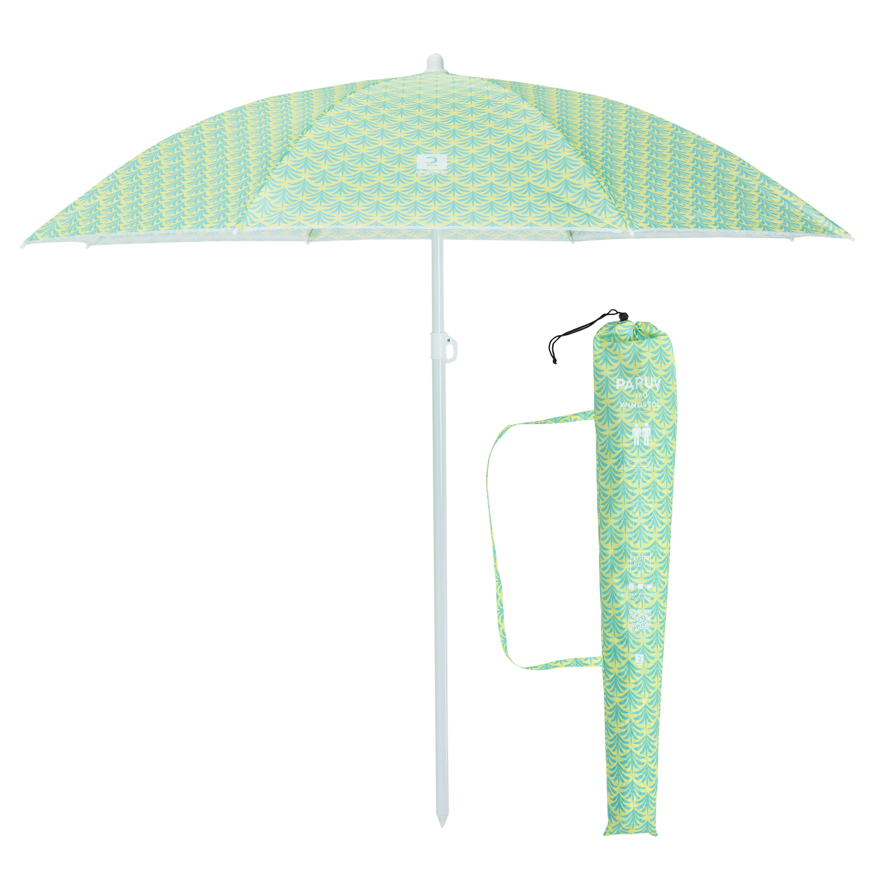 Beach Parasol PARUV Windstop palm print UPF50+ 2 places 2/10