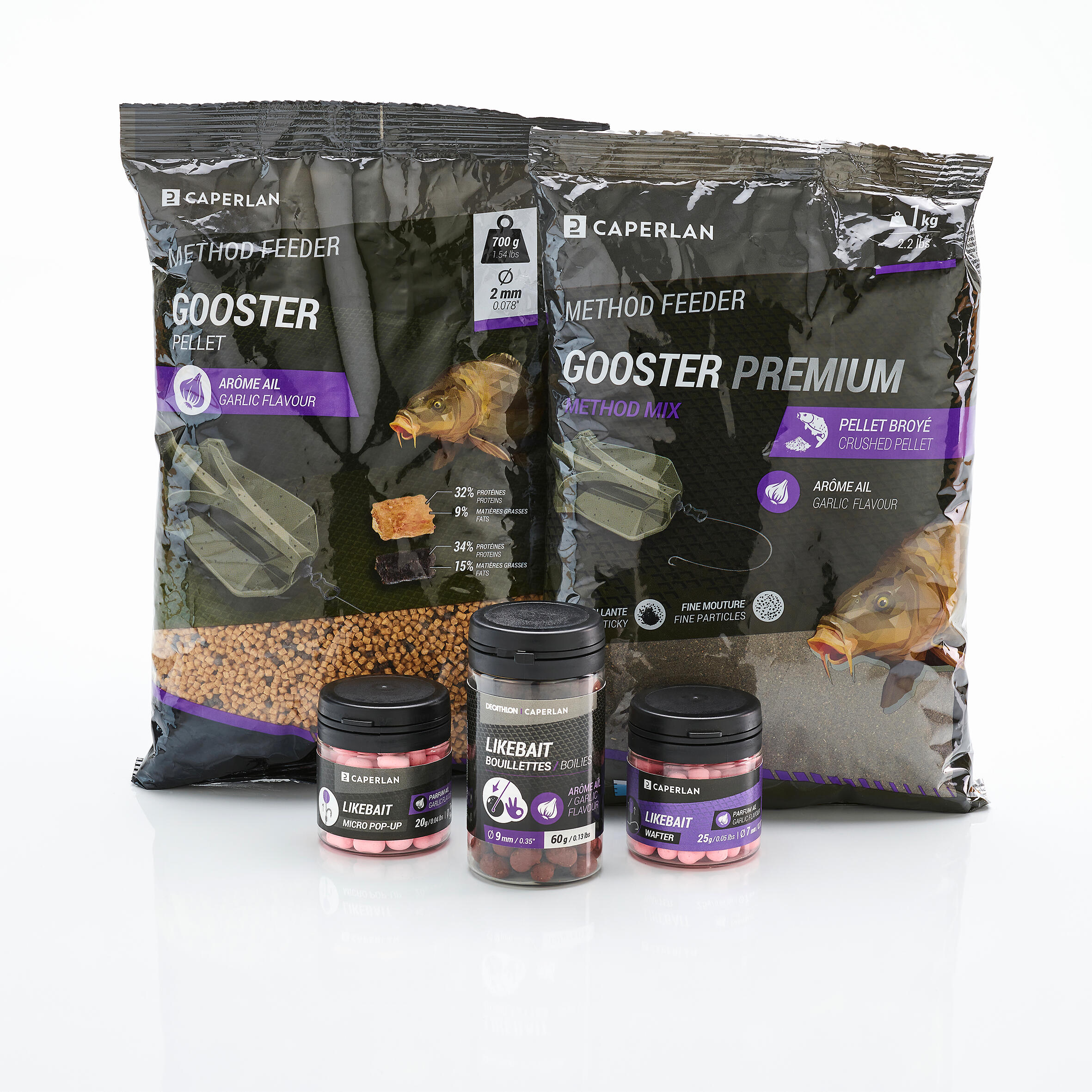 FEEDER METHOD BAIT Micro Boilies + Dumbells GARLIC 60g 5/7