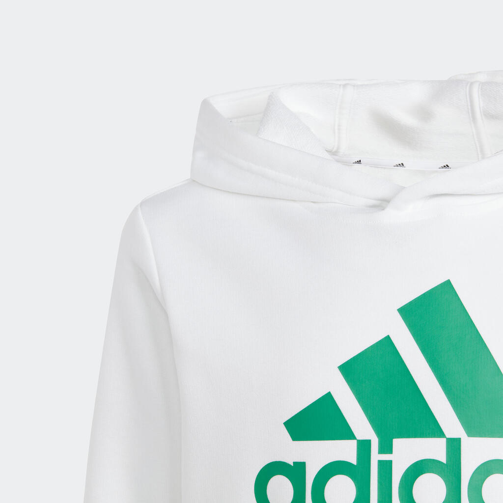 ДЕТСКИ СУИТШЪРТ С КАЧУЛКА ADIDAS, БЯЛ