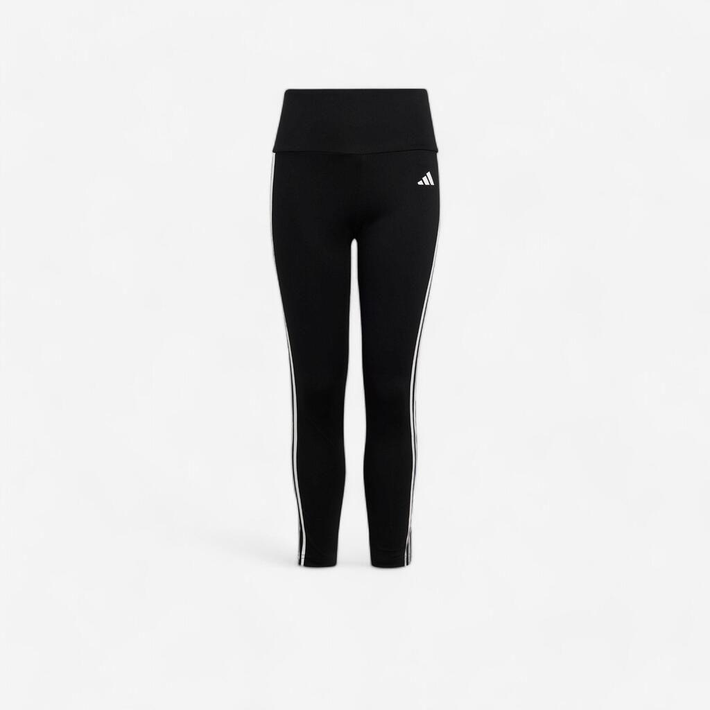 Girls' Synthetic Leggings - Black/White