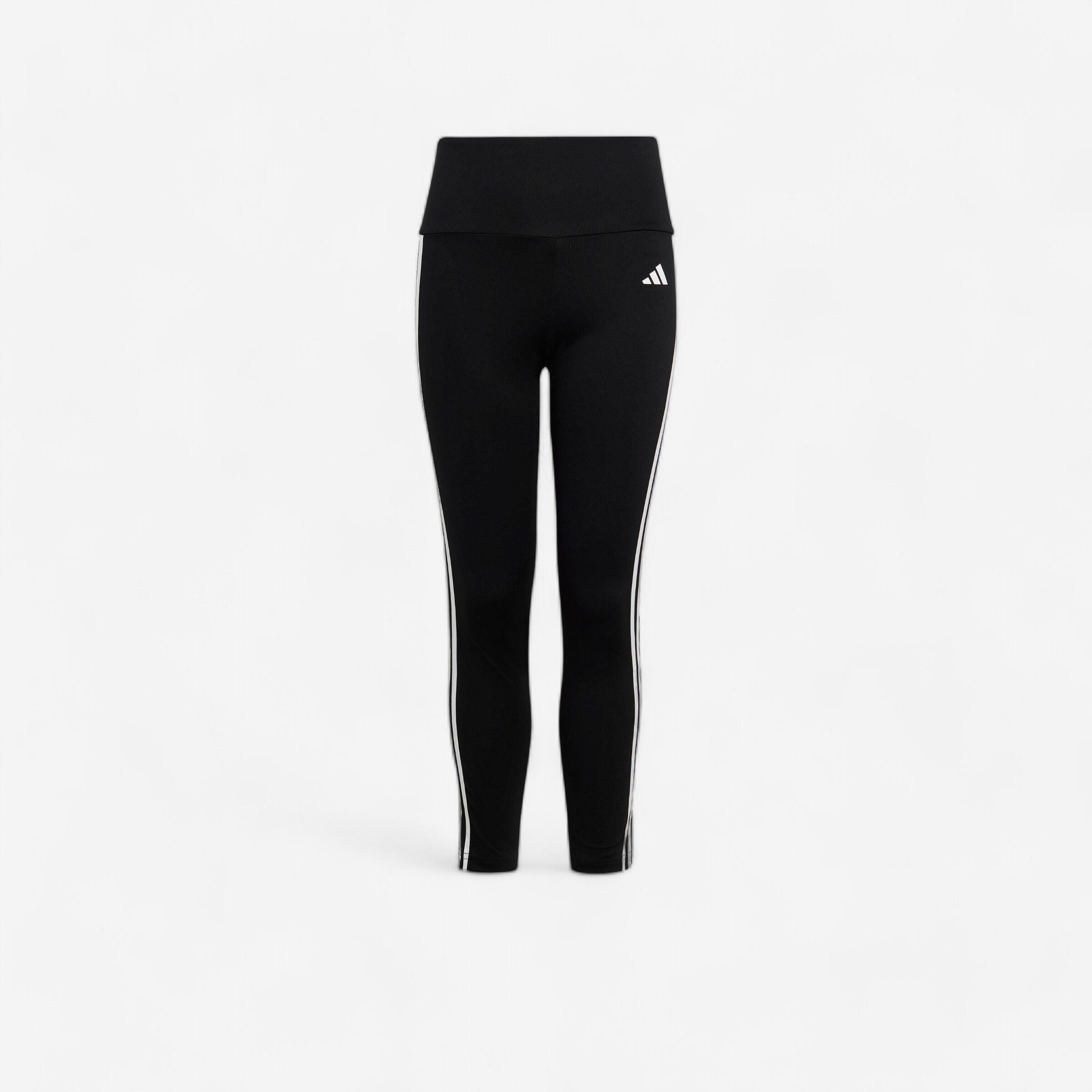 Leggings ADIDAS bambina ginnastica traspiranti nero-bianco |  Adidas