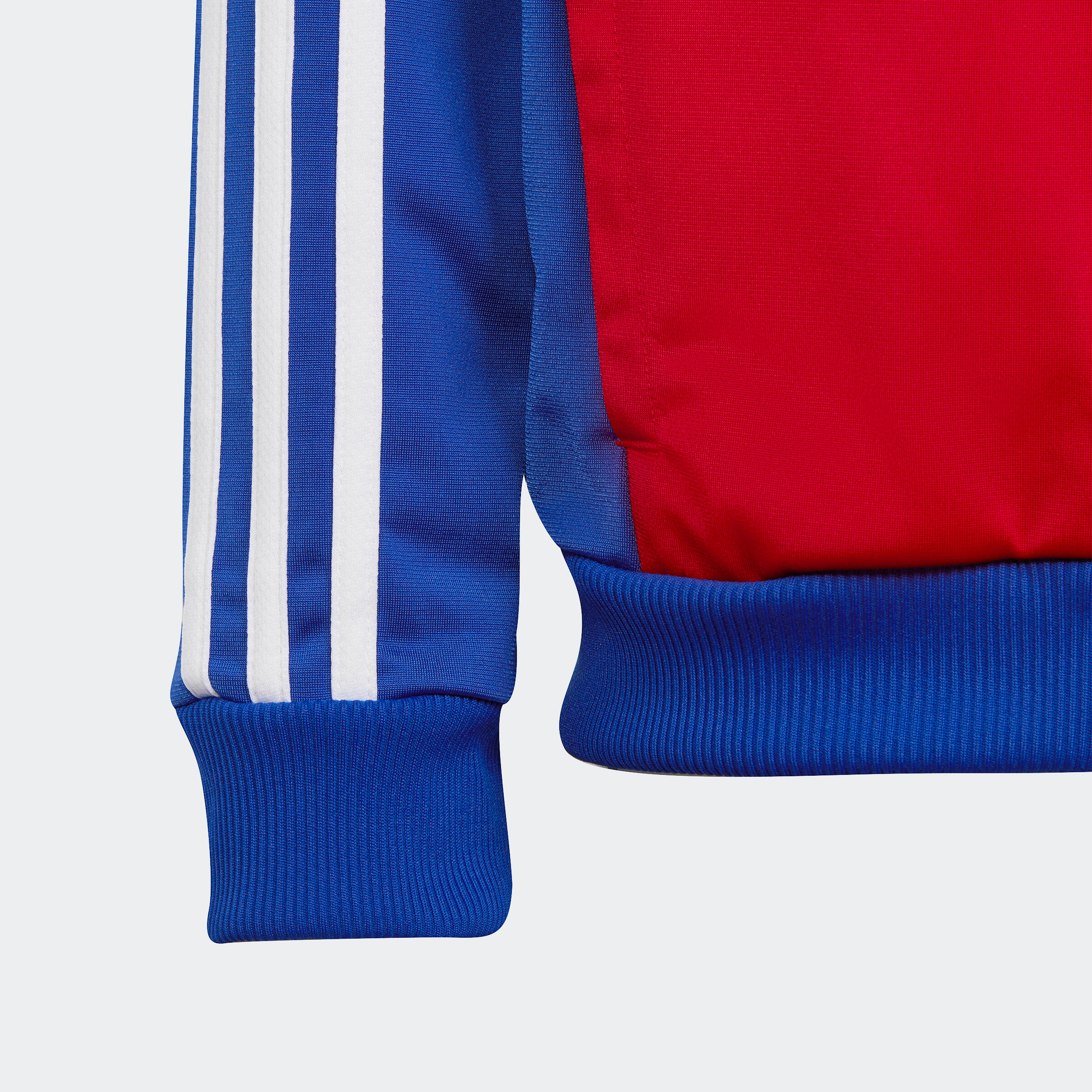 ADIDAS Trainingsanzug Kinder Colorblock blau rot ADIDAS Decathlon.ch