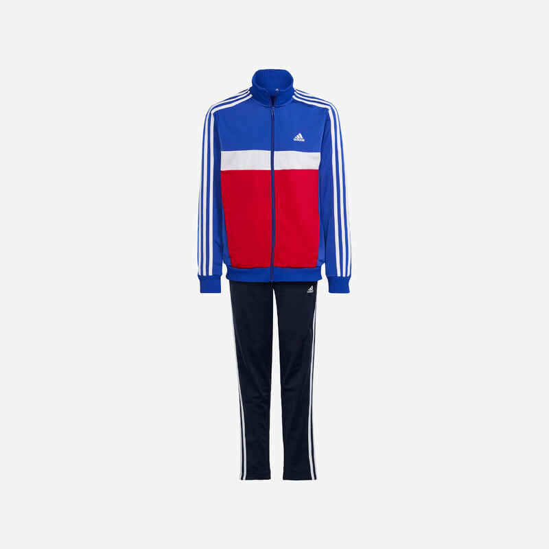 Adidas Trainingsanzug Kinder - blau/rot Colorblock 