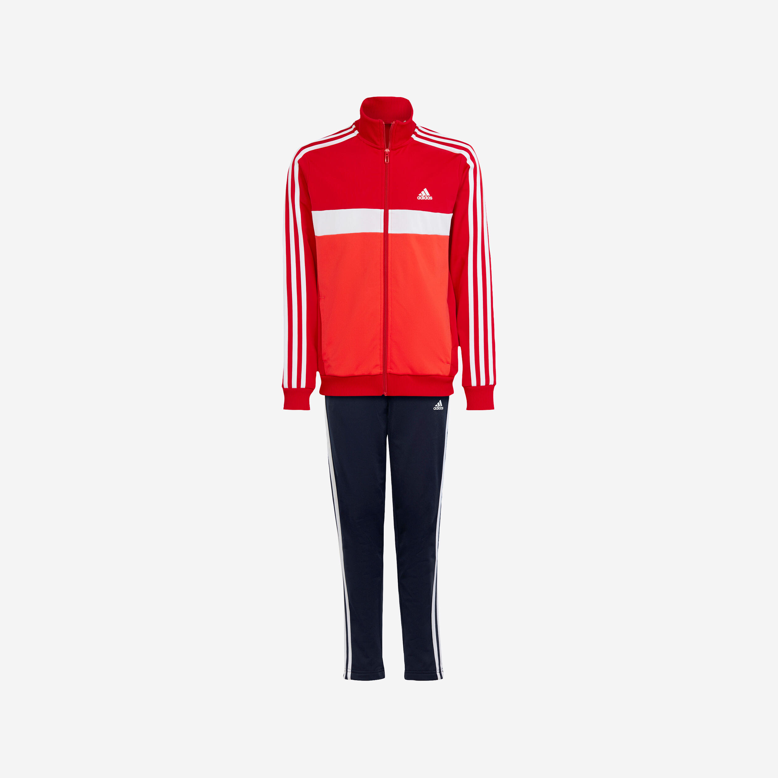 Kids' Sports Colourblock Tracksuit - Red 1/7