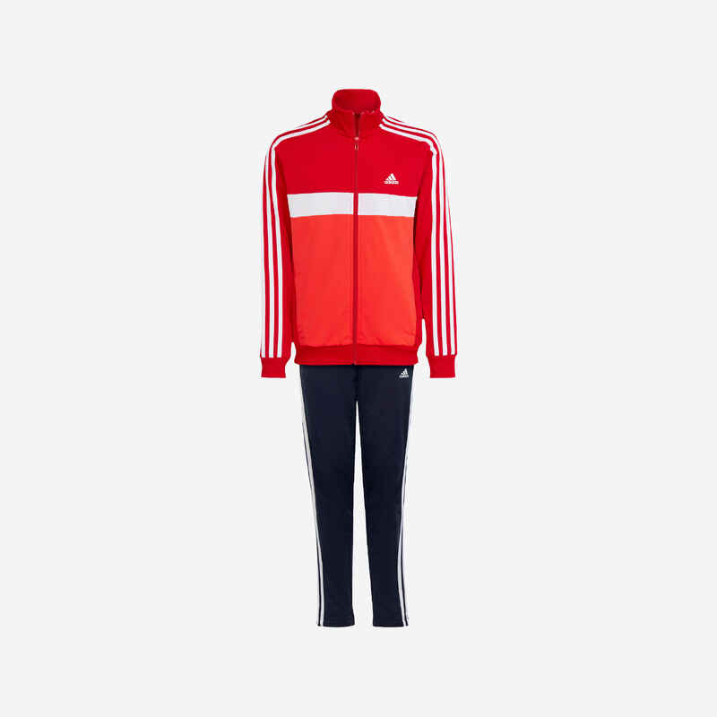 Adidas Trainingsanzug Kinder Colorblock - rot