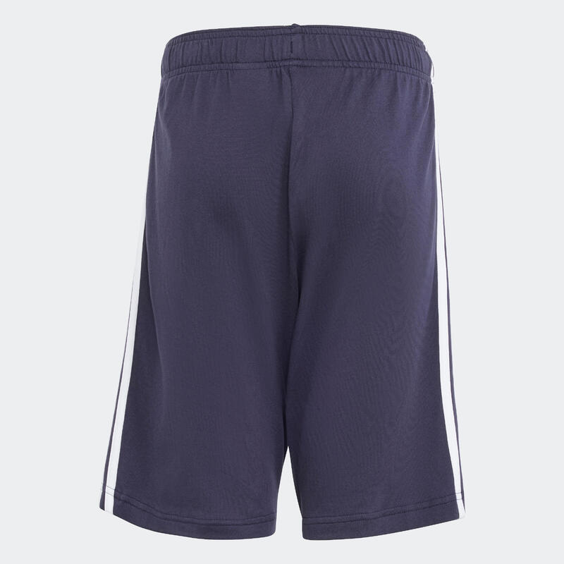 Pantaloncini bambino ginnastica Adidas lunghi 100% cotone blu ADIDAS DECATHLON