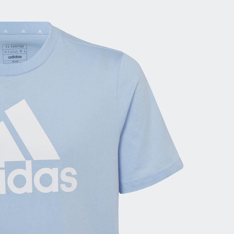 T-shirt adidas bleu clair et blanc