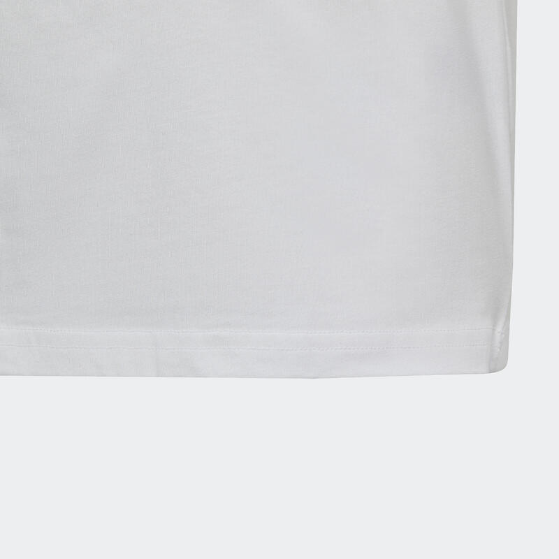 Kindershirt met logoprint wit/zwart
