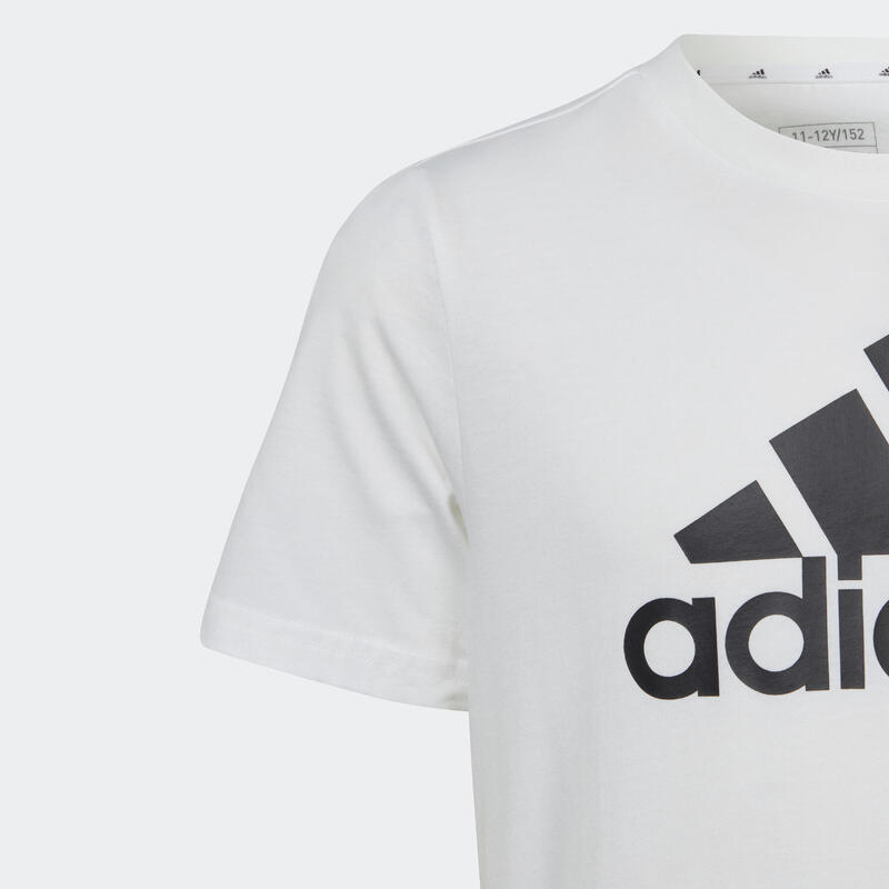 Tee shirt Adidas imprimé logo enfant - blanc et noir