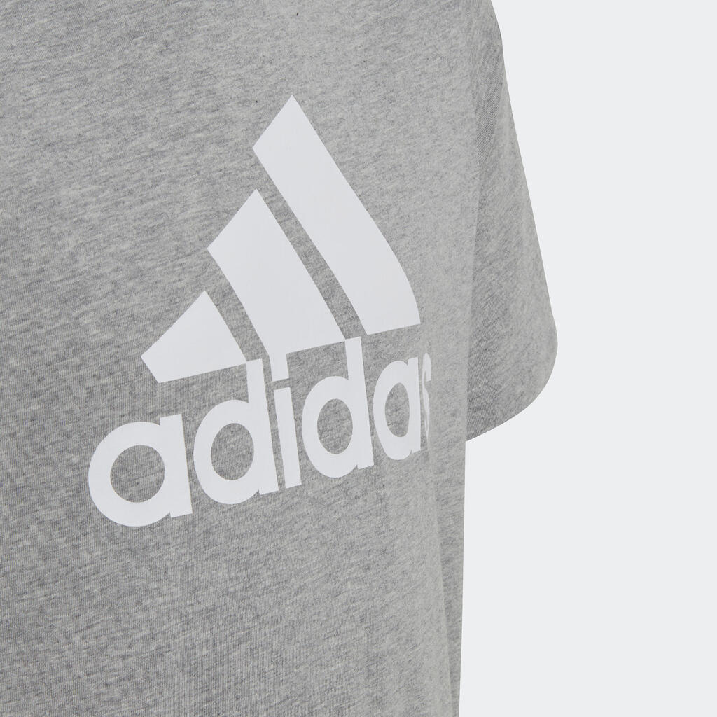 Detské tričko Adidas bielo-sivé s logom