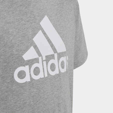 Kids' T-Shirt - Grey/White Printed Logo