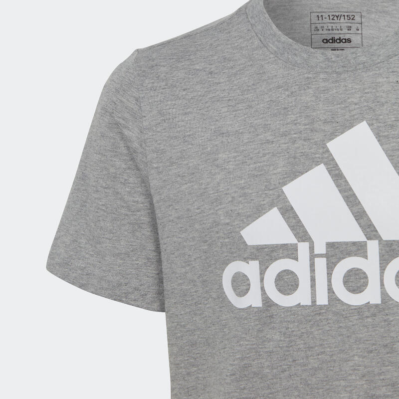 Tricou Educație fizică ADIDAS Gri-Alb Băieți 