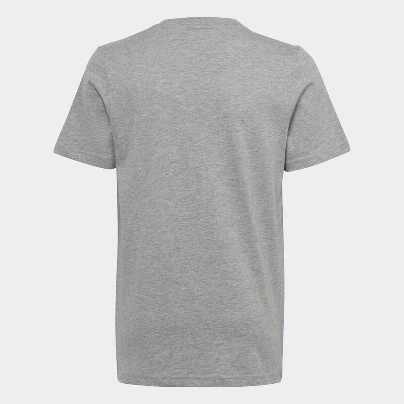 Kindershirt met logoprint grijs/wit