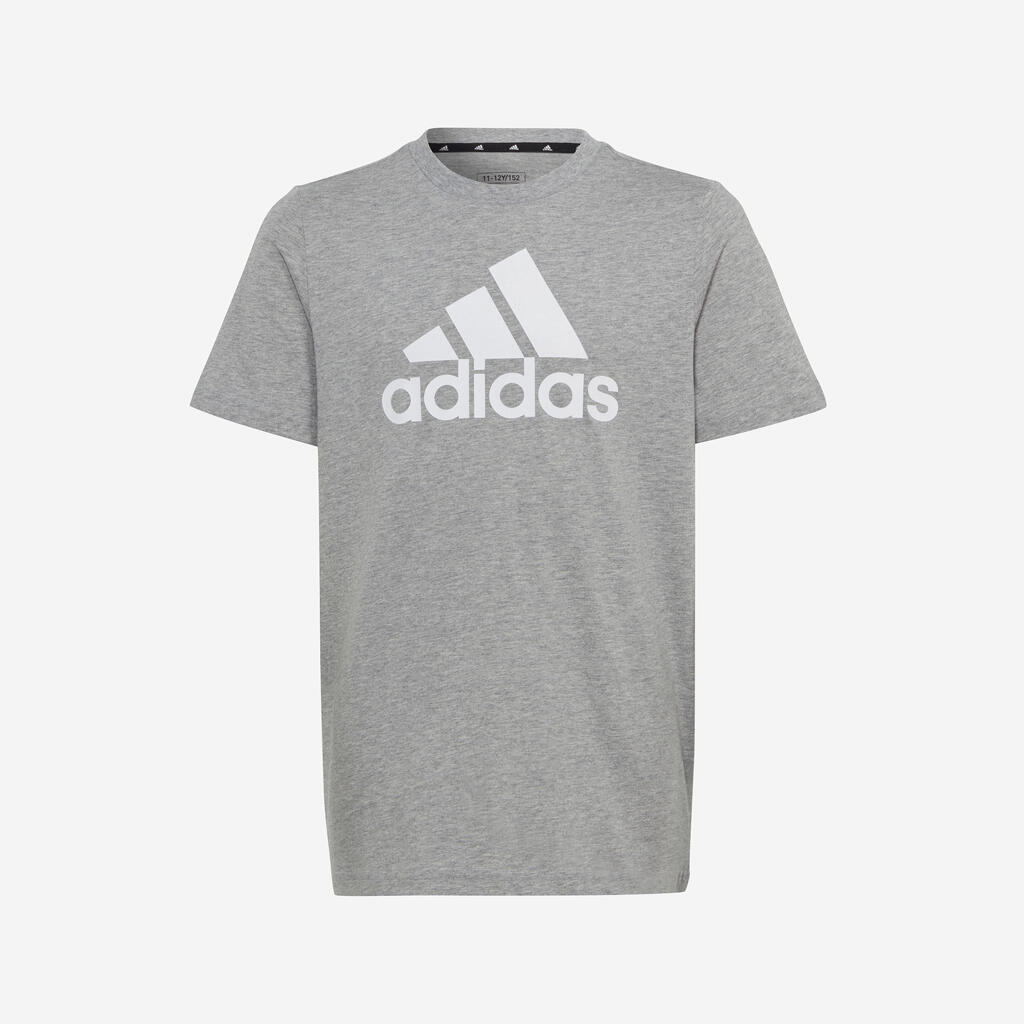 Παιδικό T-Shirt - Γκρι/Λευκό τυπωμένο λογότυπο