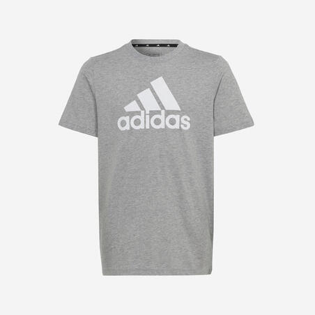 T-shirt med logga - junior grå/vit 