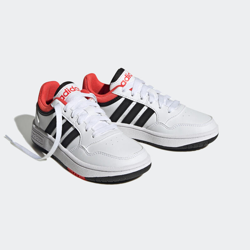 Scarpe da ginnastica Adidas bambino HOOPS bianco-rosso dal 35 al 39