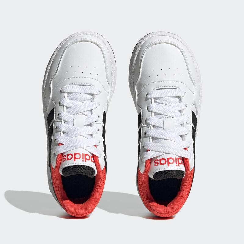 Sneakers ADIDAS bambino HOOPS bianco-rosso dal 35 al 39