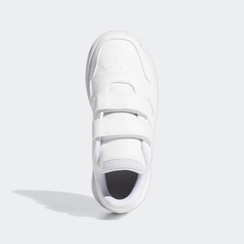 Scarpe da ginnastica Adidas bambino HOOPS con strap bianche dal 28 al 34