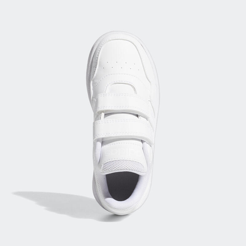 Scarpe da ginnastica Adidas bambino HOOPS con strap bianche