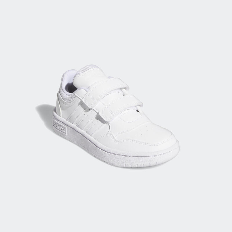 Scarpe da ginnastica Adidas bambino HOOPS con strap bianche dal 28 al 34