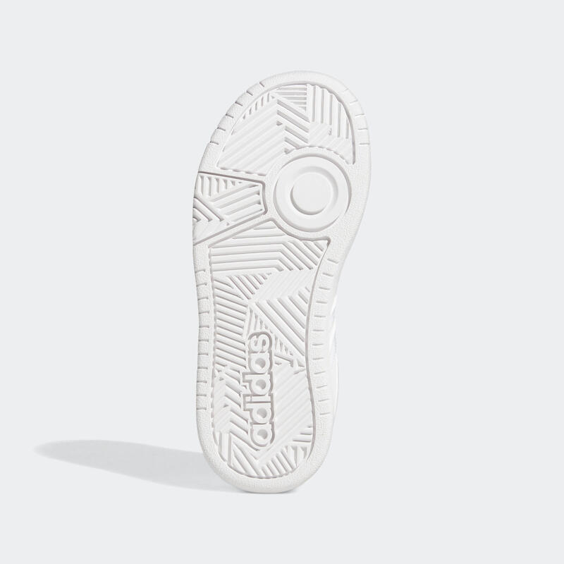 Baskets à lacets enfant - ADIDAS HOOPS blanche
