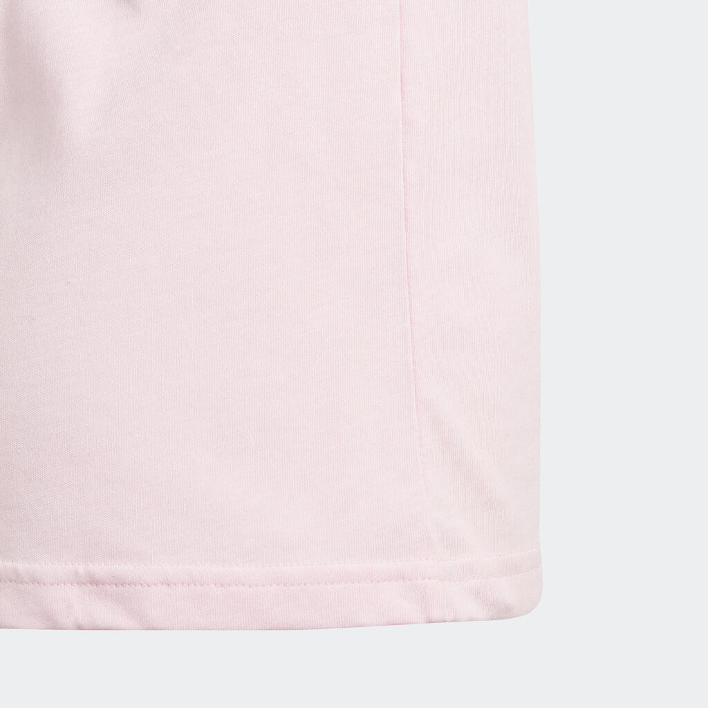 Dievčenské tričko na fitness bielo-ružové s logom