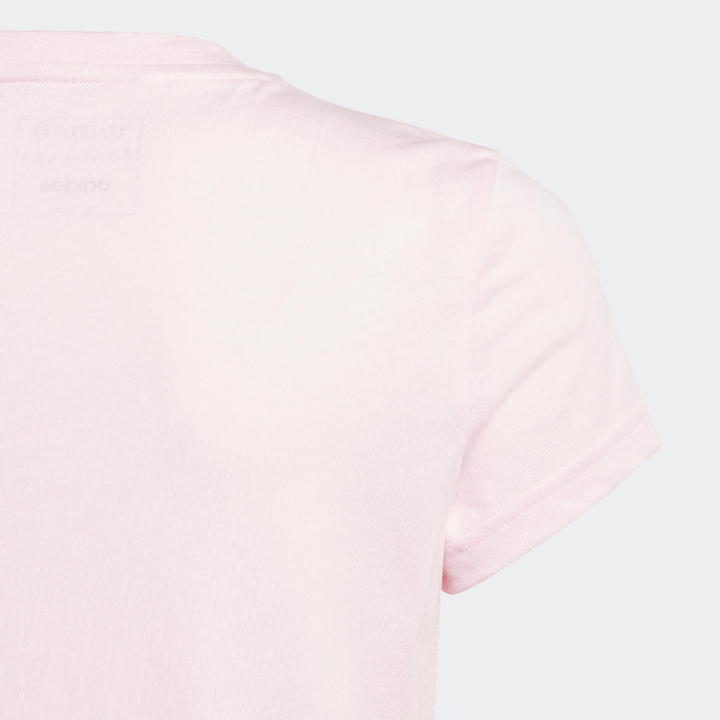 Girls' T-Shirt - Pink/White Logo