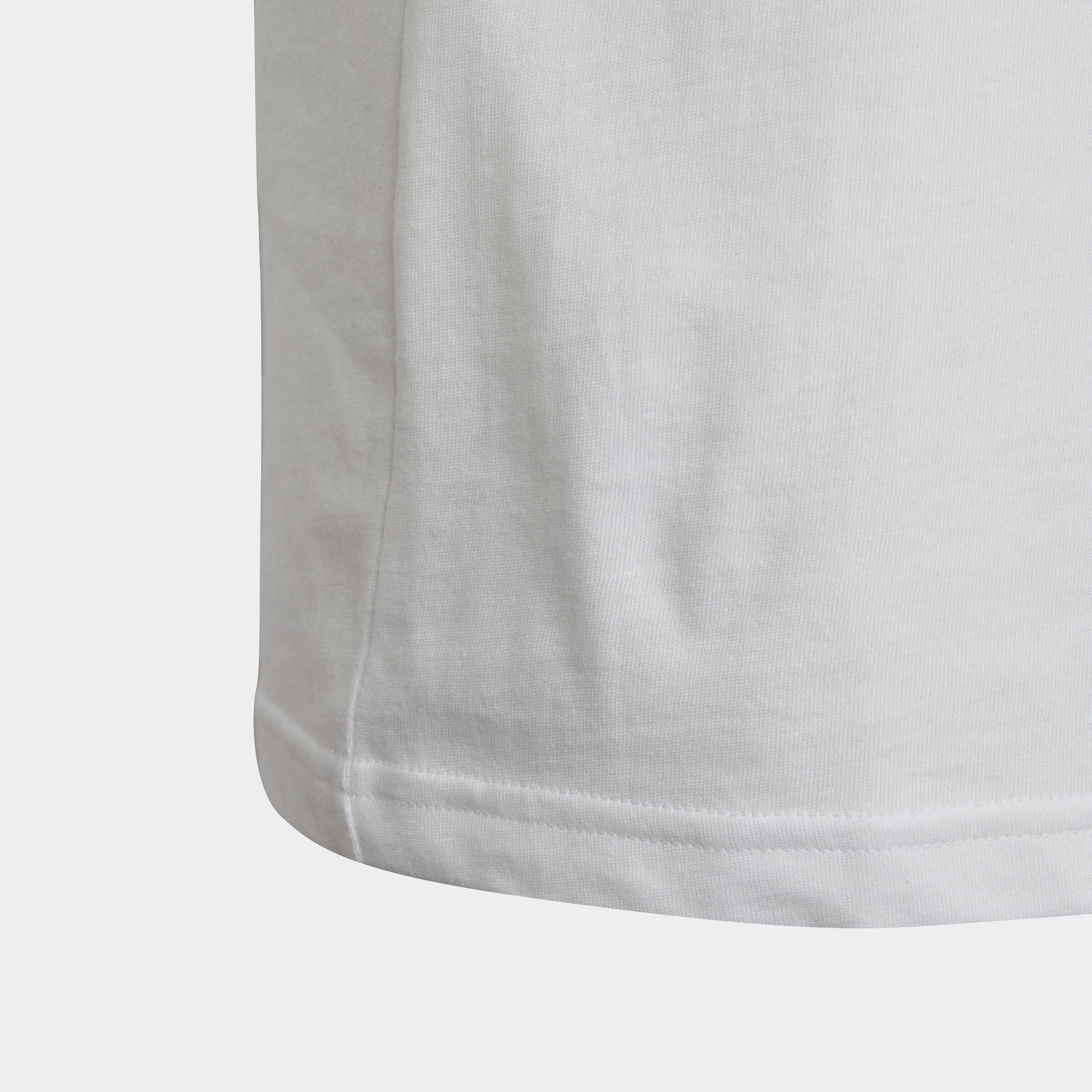 T-shirt adidas fille - blanc logo noir 5/12