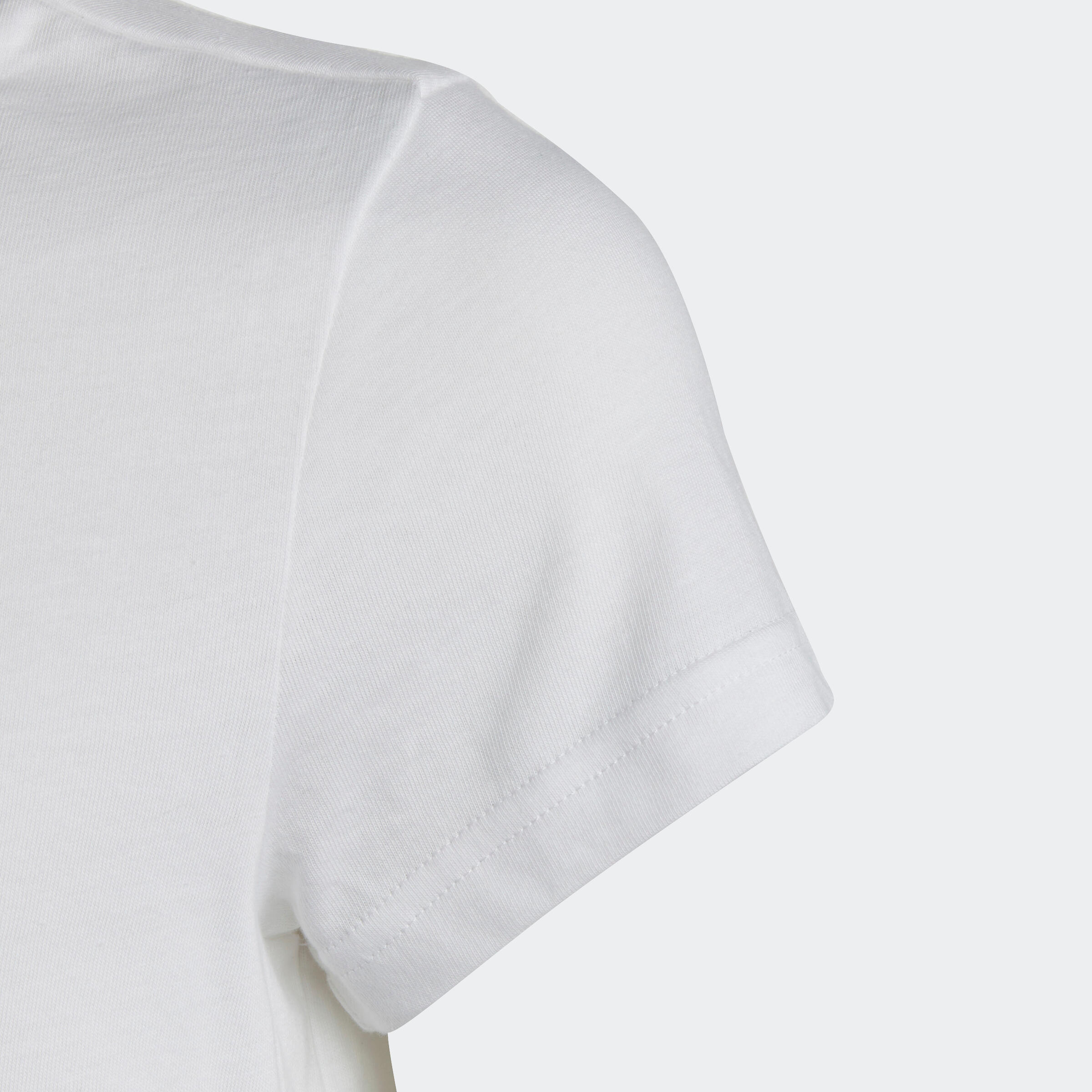 T-shirt adidas fille - blanc logo noir 4/12