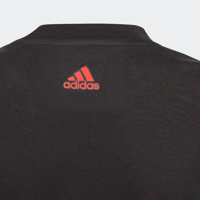 T-shirt bambino ginnastica ADIDAS regular nero-rosso