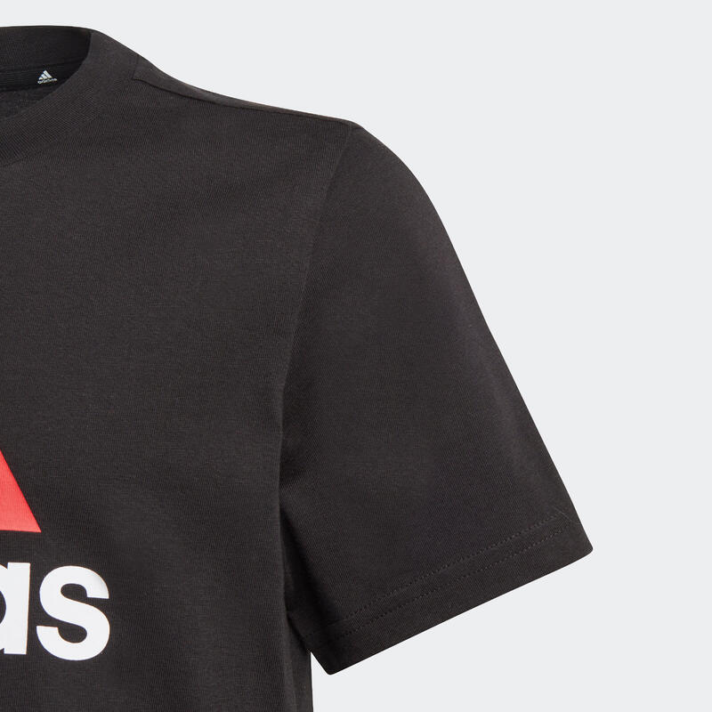 T-Shirt Adidas Enfant Noir Rouge gros Logo