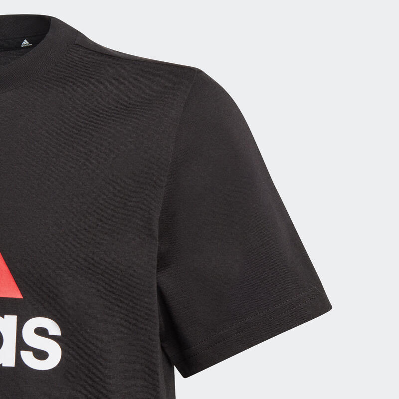 T-shirt voor kinderen zwart met rood logo