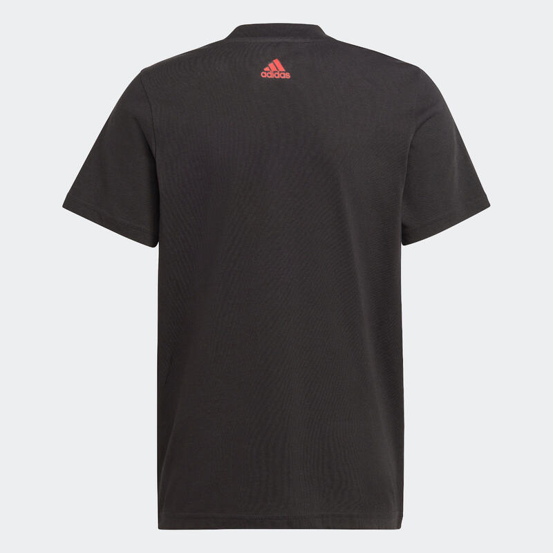 ADIDAS T-Shirt Kinder - schwarz mit rotem Logo 