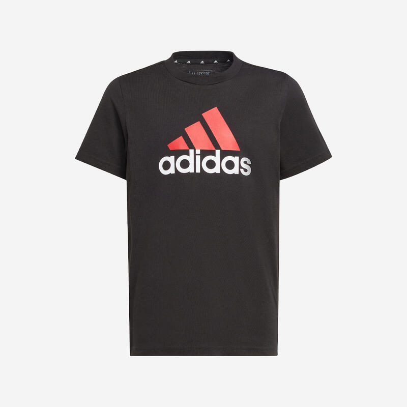 Majica kratkih rukava dečja - crno/crvena s logotipom