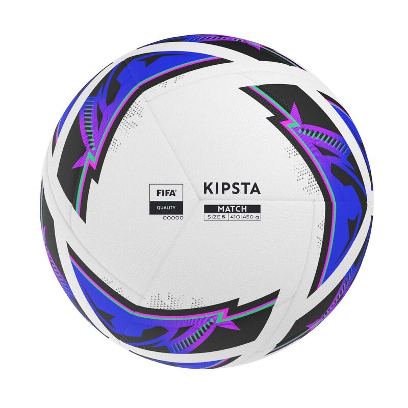 Balón de fútbol Híbrido 2 FIFA QUALITY MATCH BALL talla 5 blanco