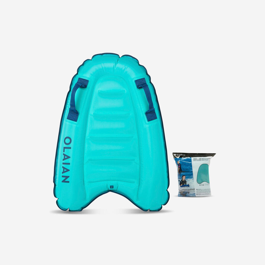 Bodyboard découverte gonflable enfant jaune 4 ans-8 ans (15-25Kg)