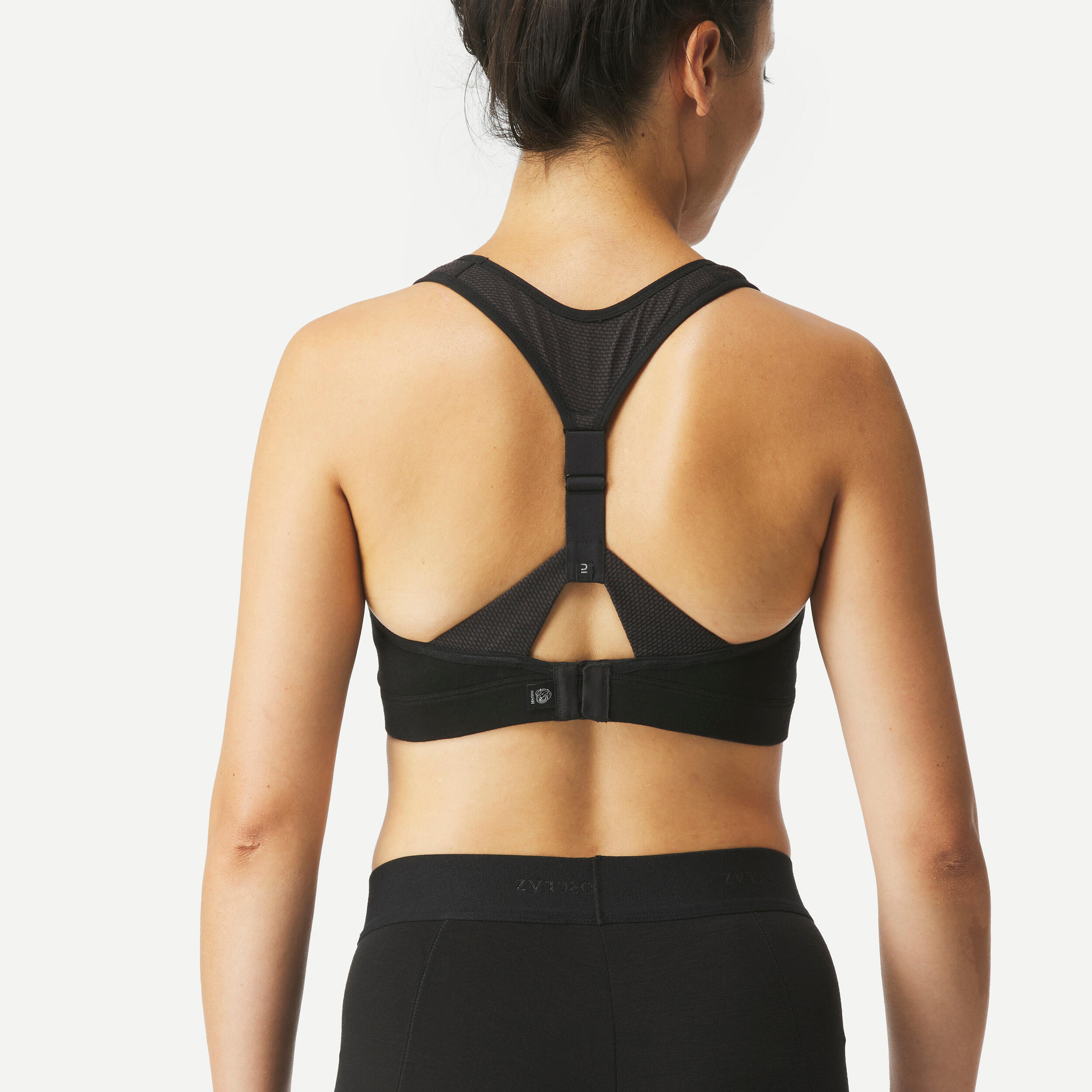 adidas Brassière Run Medium Support Merino - Noir/Orange Femme