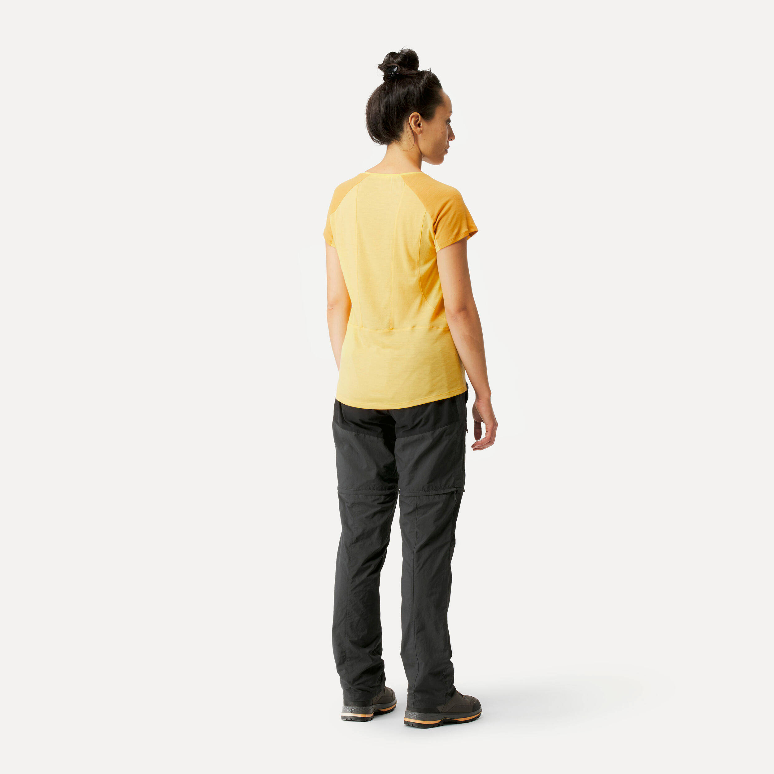 Women Zip-Off Convertible Dry Fit Cargo Pant Dark Grey - MT100 -  2
