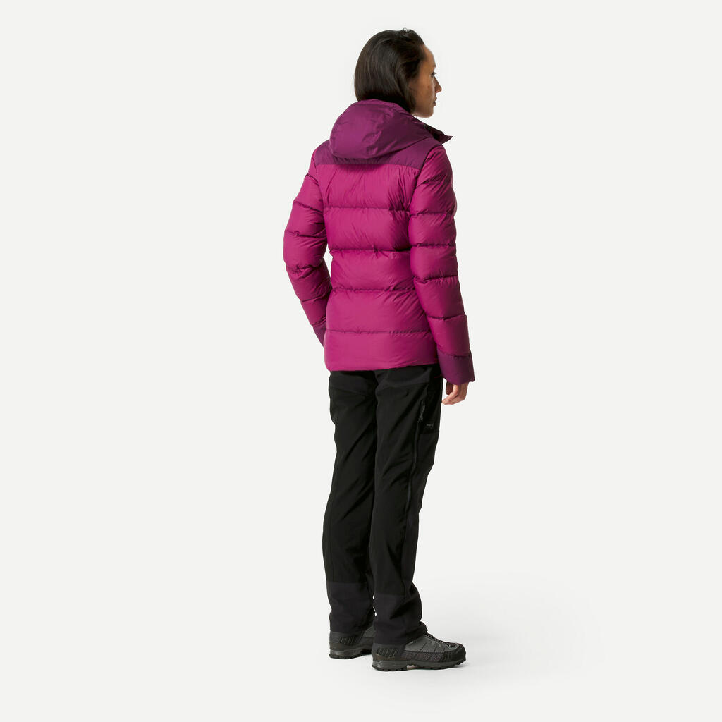 Pernata jakna za trekking MT900 ženska crna za temperature do -18 °C