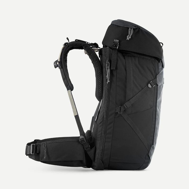 Rucsac de voiaj deschidere tip valiză 50+6L, Travel 900 gri bărbați
