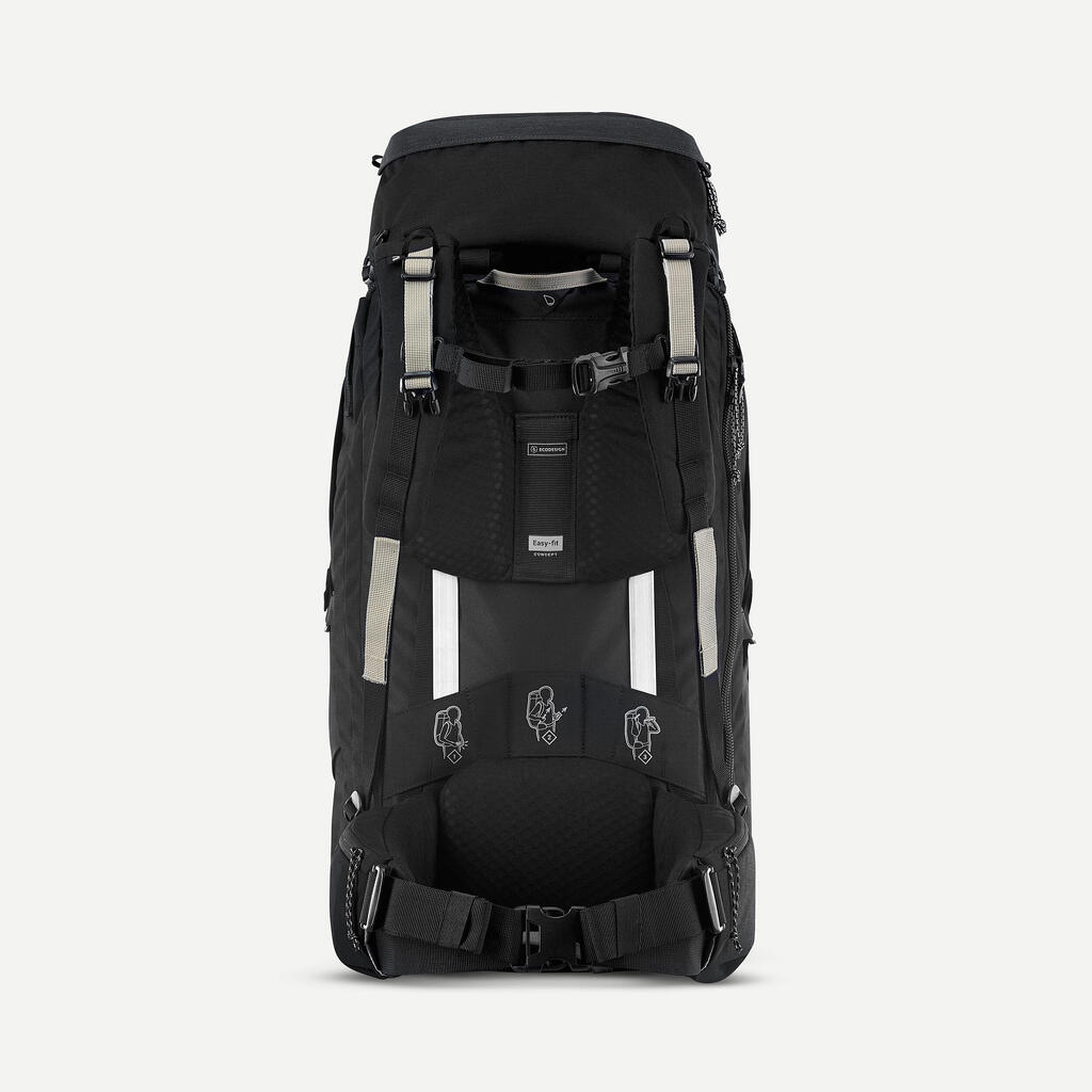 Sac à dos de voyage et trekking ouverture valise 50 + 6 l homme - travel 900