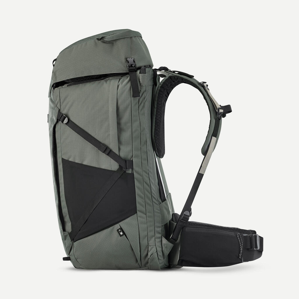 Sac à dos de voyage et trekking ouverture valise 70 + 6 l homme - travel 900