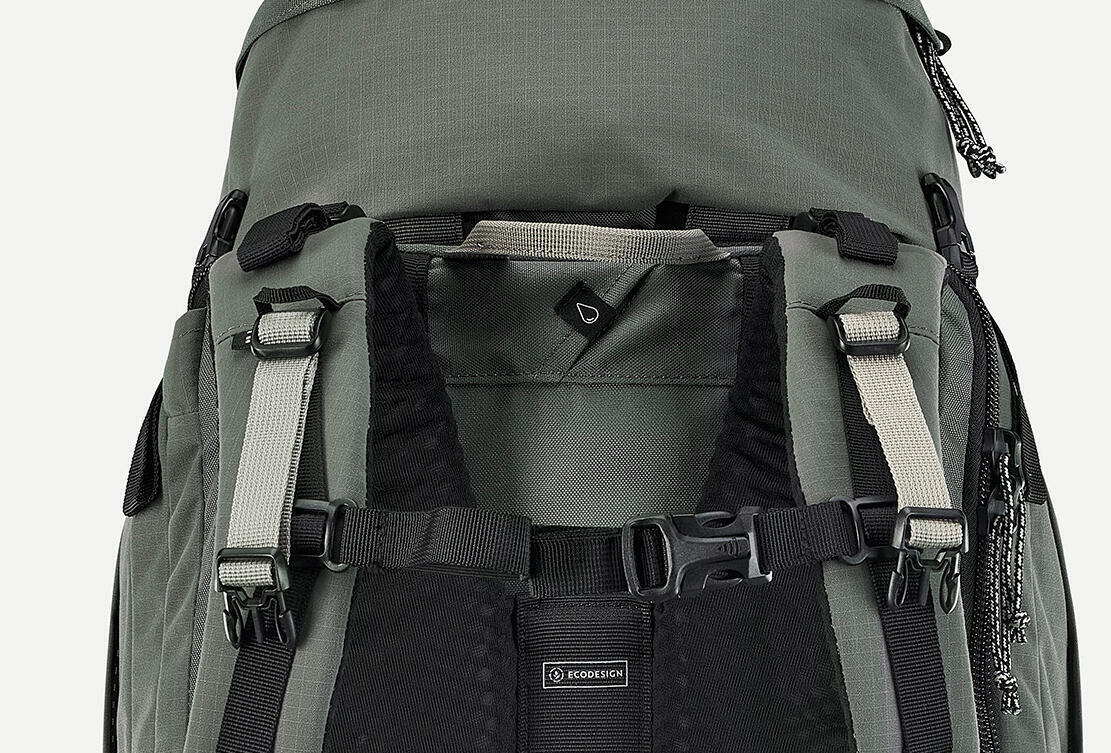 Para que servem as correias situadas entre a parte de cima das alças e o cimo da costas da mochila?