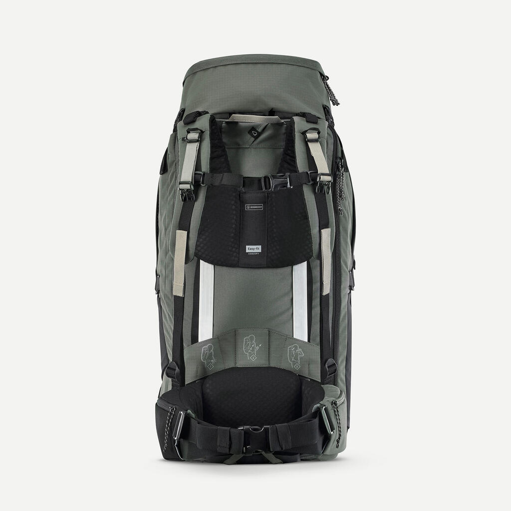 Sac à dos de voyage et trekking ouverture valise 70 + 6 l homme - travel 900