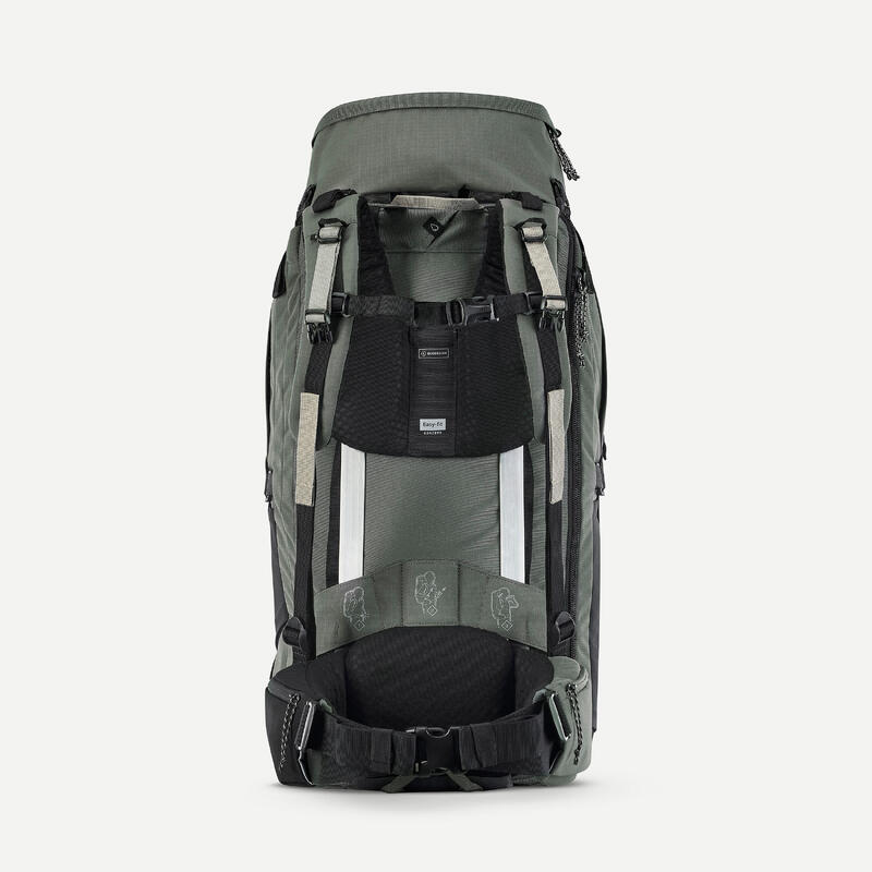 Férfi túrahátizsák utazáshoz, bőrönd típusú nyílással, 70+6 literes - Travel 900